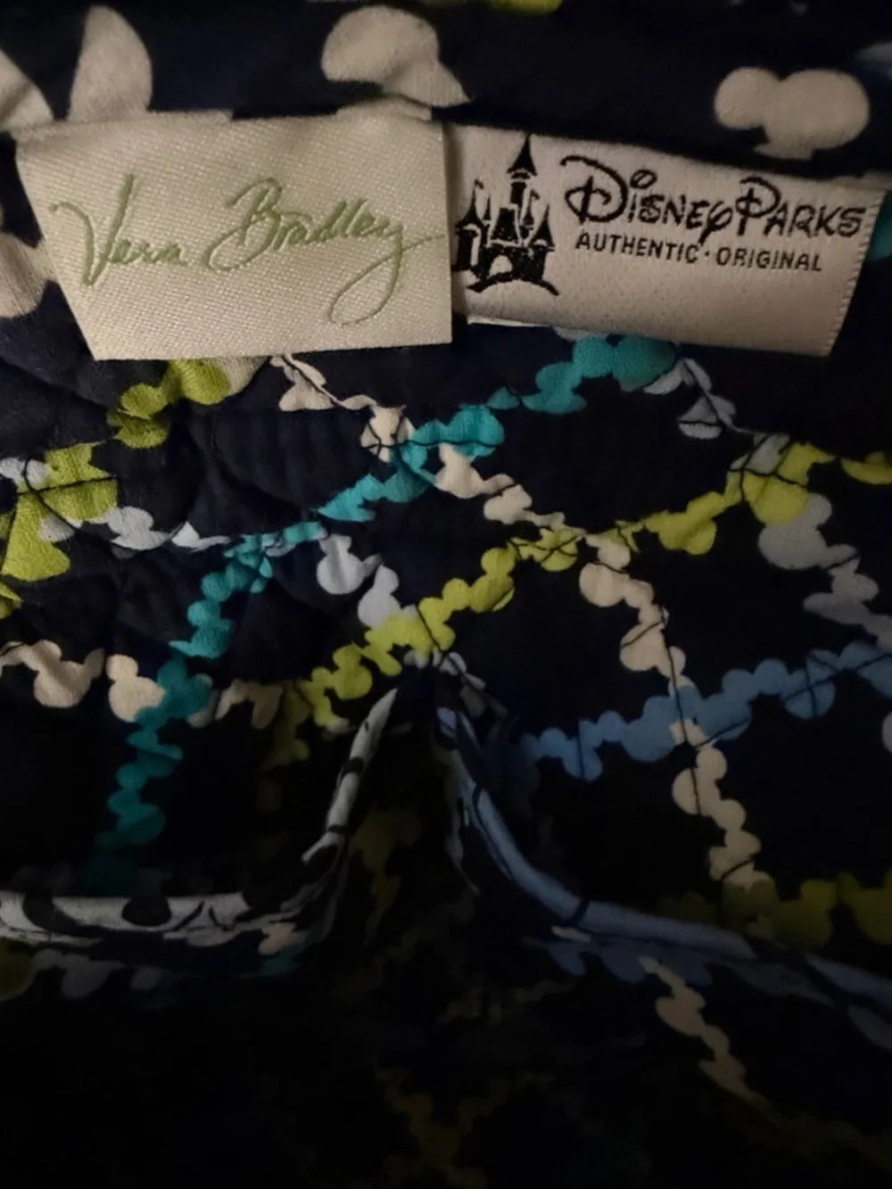 Vera Bradley Disney Mickey’s Midnight Bloom Quilted Mini Backpack